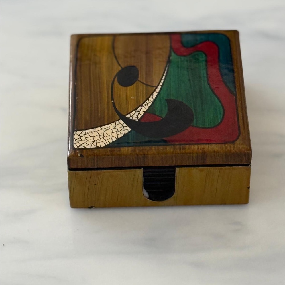 Colorful Abstract Coaster Set - Picture 3 of 10